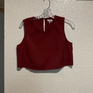 Burgundy Crop Top